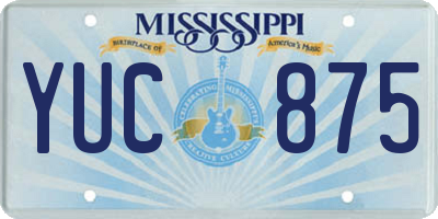 MS license plate YUC875