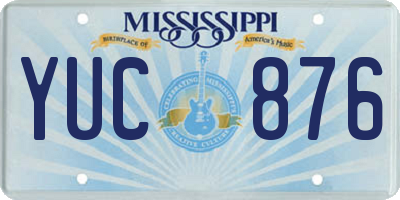 MS license plate YUC876