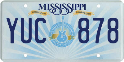 MS license plate YUC878