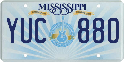 MS license plate YUC880