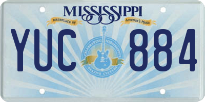MS license plate YUC884