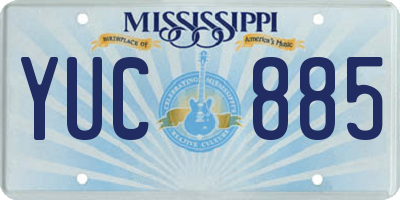 MS license plate YUC885