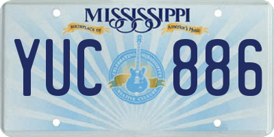 MS license plate YUC886