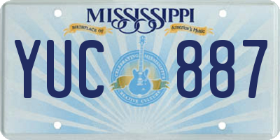 MS license plate YUC887