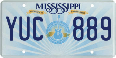 MS license plate YUC889