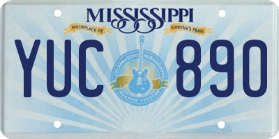 MS license plate YUC890