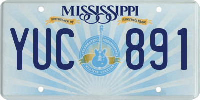 MS license plate YUC891