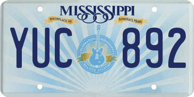 MS license plate YUC892