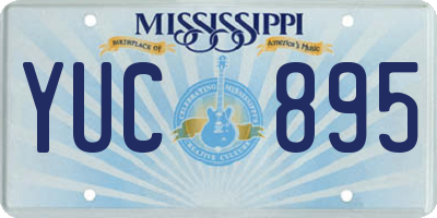 MS license plate YUC895