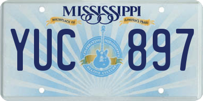 MS license plate YUC897