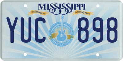 MS license plate YUC898
