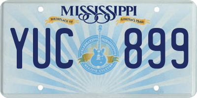 MS license plate YUC899