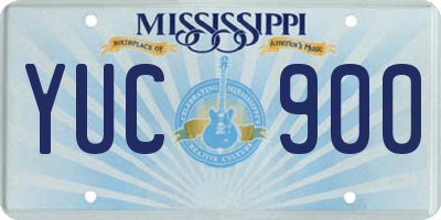 MS license plate YUC900