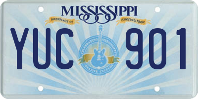 MS license plate YUC901