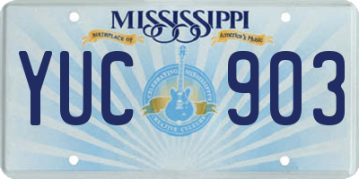 MS license plate YUC903