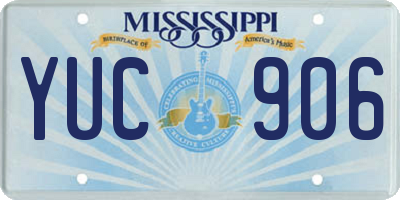 MS license plate YUC906