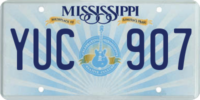 MS license plate YUC907