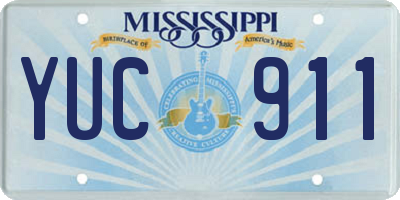 MS license plate YUC911