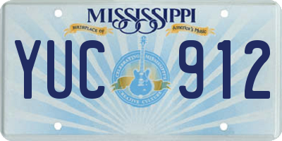 MS license plate YUC912