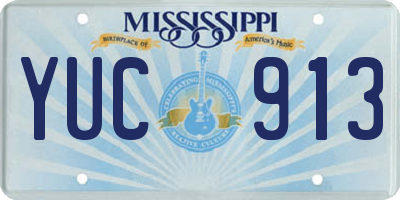MS license plate YUC913