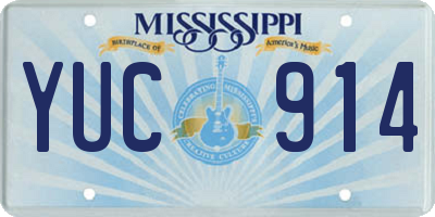 MS license plate YUC914