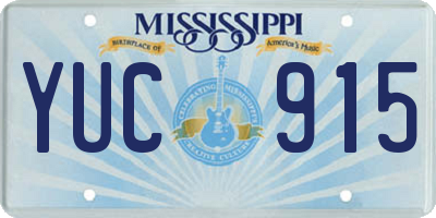 MS license plate YUC915