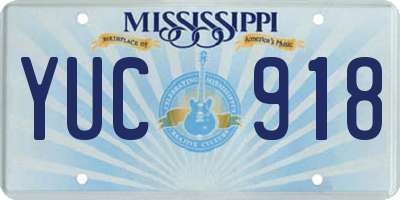 MS license plate YUC918