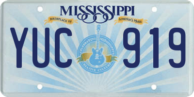 MS license plate YUC919