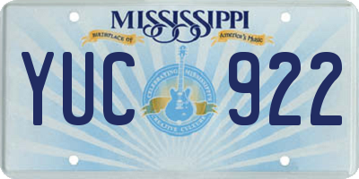 MS license plate YUC922