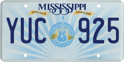 MS license plate YUC925