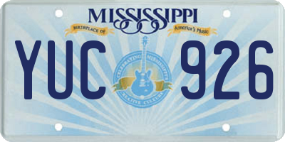MS license plate YUC926
