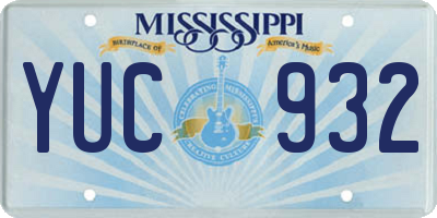 MS license plate YUC932