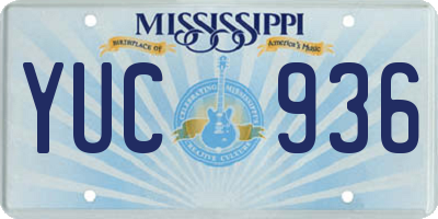 MS license plate YUC936