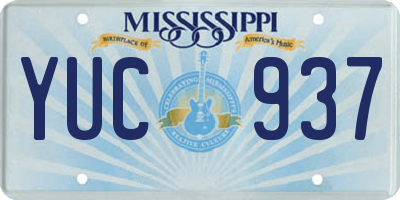 MS license plate YUC937