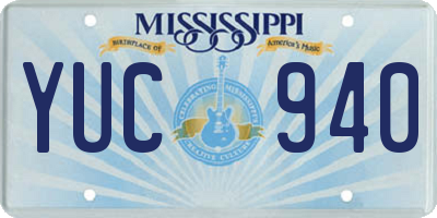 MS license plate YUC940