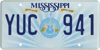 MS license plate YUC941