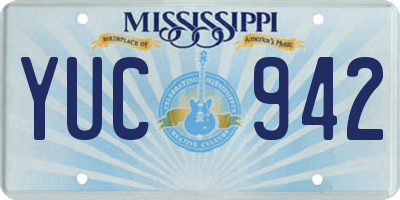 MS license plate YUC942