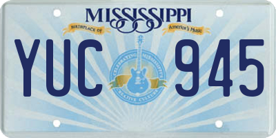 MS license plate YUC945