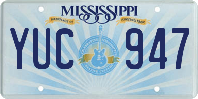 MS license plate YUC947