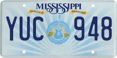 MS license plate YUC948