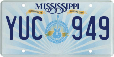 MS license plate YUC949