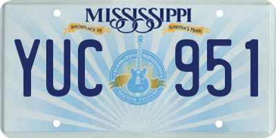 MS license plate YUC951