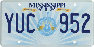 MS license plate YUC952