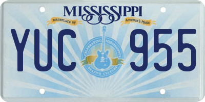 MS license plate YUC955
