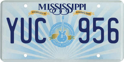 MS license plate YUC956