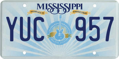 MS license plate YUC957