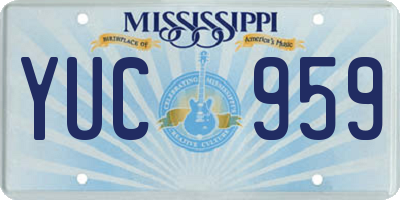 MS license plate YUC959