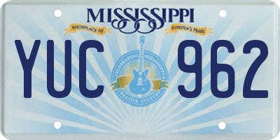 MS license plate YUC962