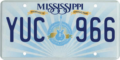 MS license plate YUC966