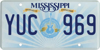 MS license plate YUC969